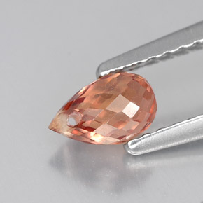 0.76캐럿 천연 오렌지 사파이어, 브리올레트, 5.9×3.9 mm, VVS-VS