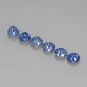 캐럿 천연 콘플라워 블루 사파이어 보석, 라운드 컷, 3.48 mm, VVS-VS