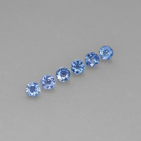 캐럿 천연 블루 사파이어 보석, 라운드 컷, 3.42 mm, VVS-VS