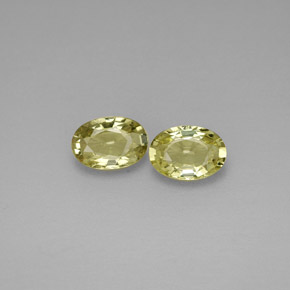 캐럿 천연 골든 그린 사파이어 보석, 타원형 컷, 5.9×4 mm, VVS