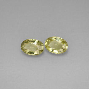 캐럿 천연 골든 그린 사파이어 보석, 타원형 컷, 5.9×4 mm, VVS