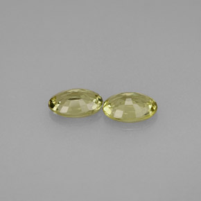 캐럿 천연 골든 그린 사파이어 보석, 타원형 컷, 5.9×4 mm, VVS