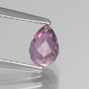 0.95캐럿 천연 핑크빛 바이올렛 사파이어, 브리올레트, 6×4.4 mm, VS-SI