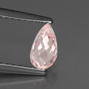 0.77캐럿 천연 핑크 사파이어, 브리올레트, 6.4×3.8 mm, VS