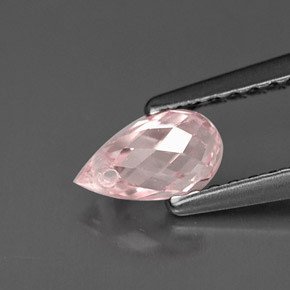 0.77캐럿 천연 핑크 사파이어, 브리올레트, 6.4×3.8 mm, VS
