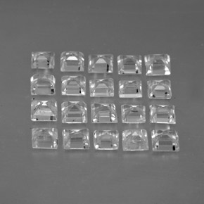 캐럿 천연 화이트 사파이어 보석, 스퀘어, 2.6×2.6 mm, VVS-VS