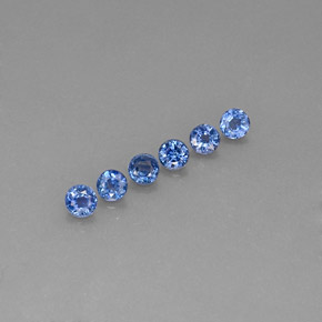 캐럿 천연 라이트 블루 사파이어 보석, 라운드 컷, 3.32 mm, VVS-VS