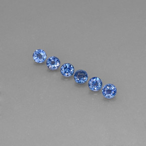 캐럿 천연 라이트 블루 사파이어 보석, 라운드 컷, 3.32 mm, VVS-VS