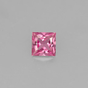 0.54캐럿 천연 핑크 사파이어, 스퀘어, 4.6×4.5 mm, VS