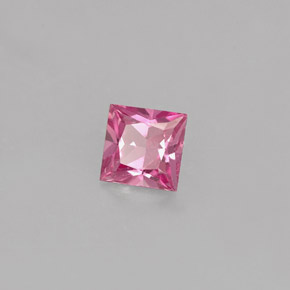 0.54캐럿 천연 핑크 사파이어, 스퀘어, 4.6×4.5 mm, VS