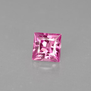 0.60캐럿 천연 퍼플 핑크 사파이어, 스퀘어, 4.5×4.4 mm, VVS-VS