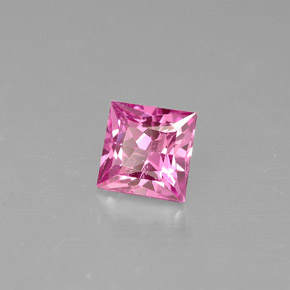 0.60캐럿 천연 퍼플 핑크 사파이어, 스퀘어, 4.5×4.4 mm, VVS-VS