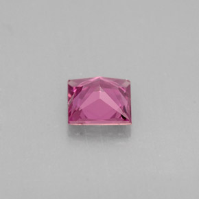 0.51캐럿 천연 핑크빛 퍼플 사파이어, 스퀘어, 4.6×4.4 mm, VVS-VS