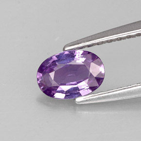 0.50캐럿 천연 바이올렛 사파이어, 타원형 컷, 6×4.2 mm, VVS-VS
