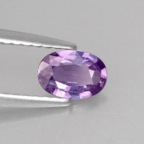 0.50캐럿 천연 바이올렛 사파이어, 타원형 컷, 6×4.2 mm, VVS-VS