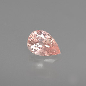 0.51캐럿 천연 파파라차 사파이어, 배 모양, 6×4.2 mm, VS