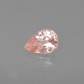 0.51캐럿 천연 파파라차 사파이어, 배 모양, 6×4.2 mm, VS