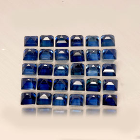 캐럿 천연 딥 블루 사파이어 보석, 스퀘어, 2×2 mm, VVS-VS