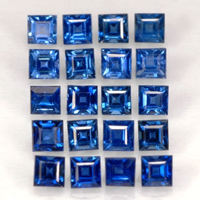 캐럿 천연 콘플라워 블루 사파이어 보석, 스퀘어, 1.9×1.9 mm, VVS-VS