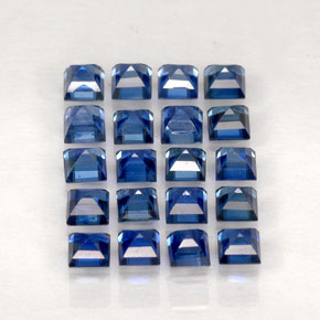 캐럿 천연 콘플라워 블루 사파이어 보석, 스퀘어, 1.9×1.9 mm, VVS-VS