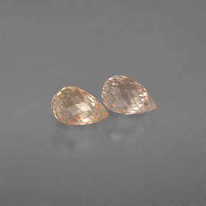 캐럿 천연 라이트 오렌지 사파이어 보석, 브리올레트, 5.7×3.8 mm, VVS-VS
