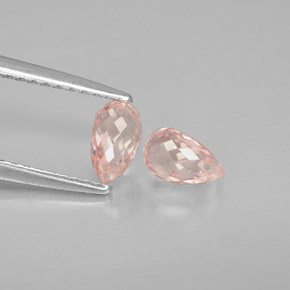 캐럿 천연 파파라차 사파이어 보석, 브리올레트, 5.8×3.6 mm, VS
