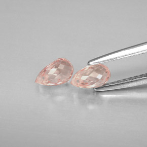 캐럿 천연 파파라차 사파이어 보석, 브리올레트, 5.8×3.6 mm, VS