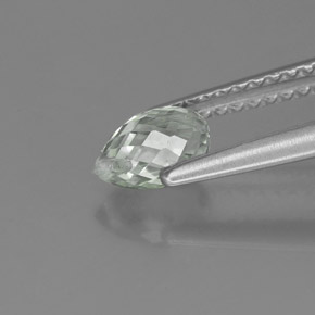 0.92캐럿 천연 그린 사파이어, 브리올레트, 6.2×4.3 mm, VS