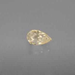 1.07캐럿 천연 골든 옐로우 사파이어, 브리올레트, 6.8×4 mm, VS