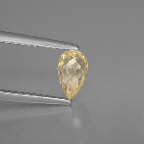 1.07캐럿 천연 골든 옐로우 사파이어, 브리올레트, 6.8×4 mm, VS