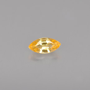 0.33캐럿 천연 옐로우 오렌지 사파이어, 마퀴즈, 6.1×3 mm, VVS-VS