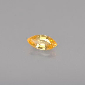 0.33캐럿 천연 옐로우 오렌지 사파이어, 마퀴즈, 6.1×3 mm, VVS-VS