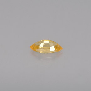 0.33캐럿 천연 옐로우 오렌지 사파이어, 마퀴즈, 6.1×3 mm, VVS-VS