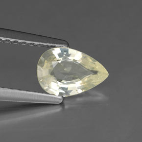 0.81캐럿 천연 라이트 옐로우 사파이어, 배 모양, 7.5×5.1 mm, VS