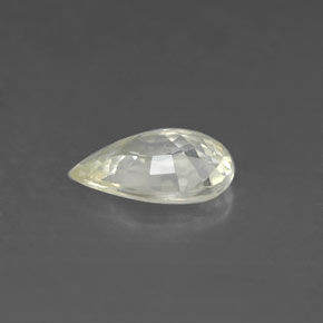 0.81캐럿 천연 라이트 옐로우 사파이어, 배 모양, 7.5×5.1 mm, VS