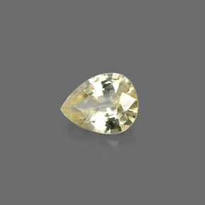 0.44캐럿 천연 골든 옐로우 사파이어, 배 모양, 5.5×4.3 mm, VVS
