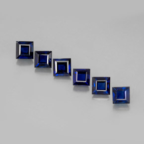 캐럿 천연 딥 블루 사파이어 보석, 스퀘어, 3.1×3.1 mm, VS