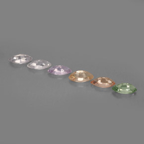 캐럿 천연 멀티컬러 사파이어 보석, 마퀴즈, 5.1×2.7 mm, VVS