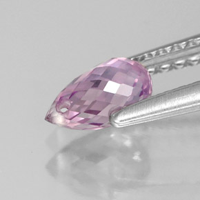 0.78캐럿 천연 퍼플 핑크 사파이어, 브리올레트, 6.3×4 mm, VVS-VS
