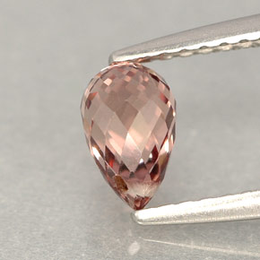 0.90캐럿 천연 로즈 사파이어, 브리올레트, 6.2×4.2 mm, VVS-VS