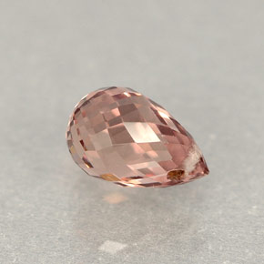 0.90캐럿 천연 로즈 사파이어, 브리올레트, 6.2×4.2 mm, VVS-VS