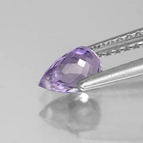 0.81캐럿 천연 바이올렛 사파이어, 브리올레트, 5.8×4.1 mm, VS