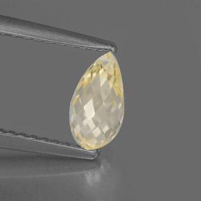 1.31캐럿 천연 골든 옐로우 사파이어, 브리올레트, 7.5×4.7 mm, VVS-VS