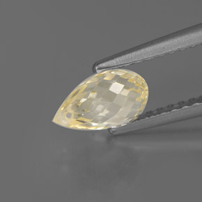 1.31캐럿 천연 골든 옐로우 사파이어, 브리올레트, 7.5×4.7 mm, VVS-VS