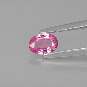 0.45캐럿 천연 핑크 사파이어, 타원형 컷, 5.8×4.1 mm, VVS