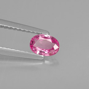 0.45캐럿 천연 핑크 사파이어, 타원형 컷, 5.8×4.1 mm, VVS