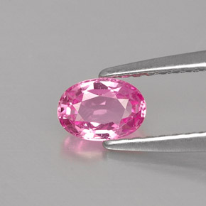 0.55캐럿 천연 핑크 사파이어, 타원형 컷, 5.7×4 mm, VS