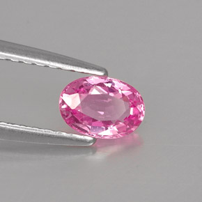 0.55캐럿 천연 핑크 사파이어, 타원형 컷, 5.7×4 mm, VS