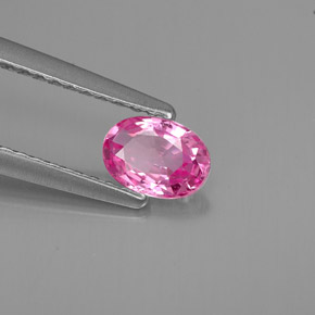 0.52캐럿 천연 핑크 사파이어, 타원형 컷, 5.7×4.1 mm, VS