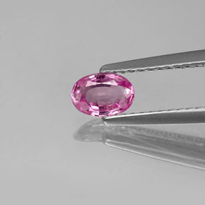 0.46캐럿 천연 핑크 사파이어, 타원형 컷, 5.8×4.1 mm, VVS
